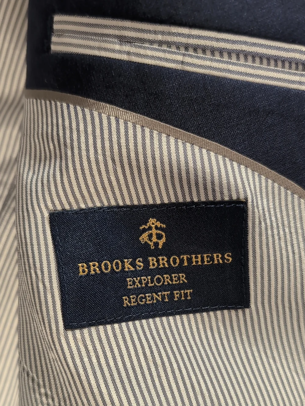 Brooks Brothers Explorer Regent Fit Blazer Performance Stretch Size 46R in Navy